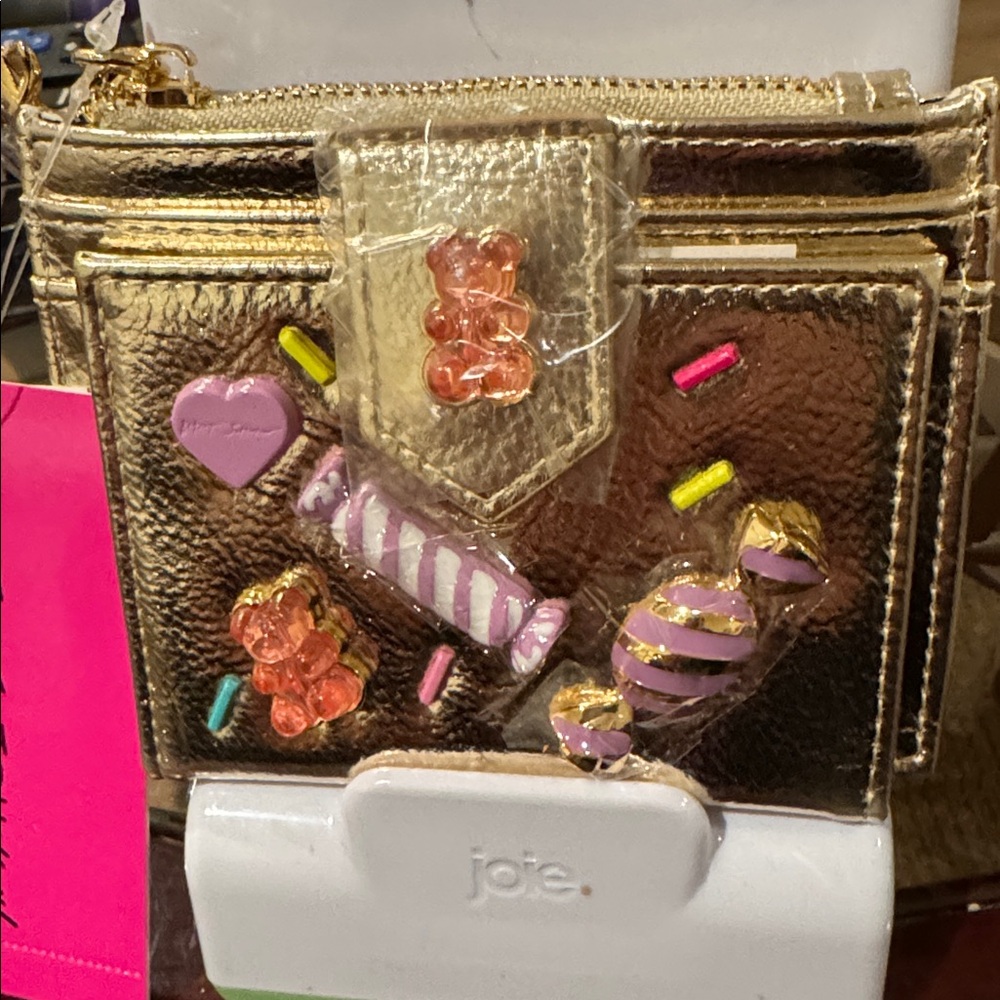 Betsey Johnson Gold OR Pink Wallet with Candy Accents | NWT